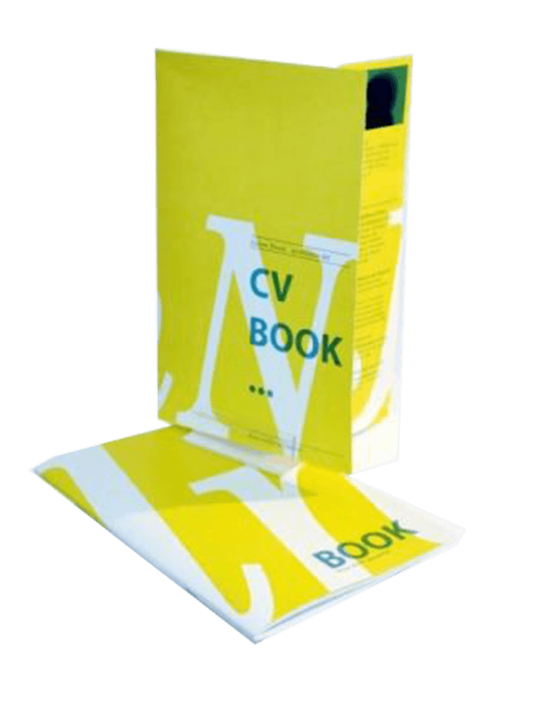 Cv et book portfolio jaune et blanc